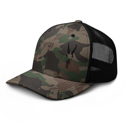 Goat Skull Camouflage trucker hat