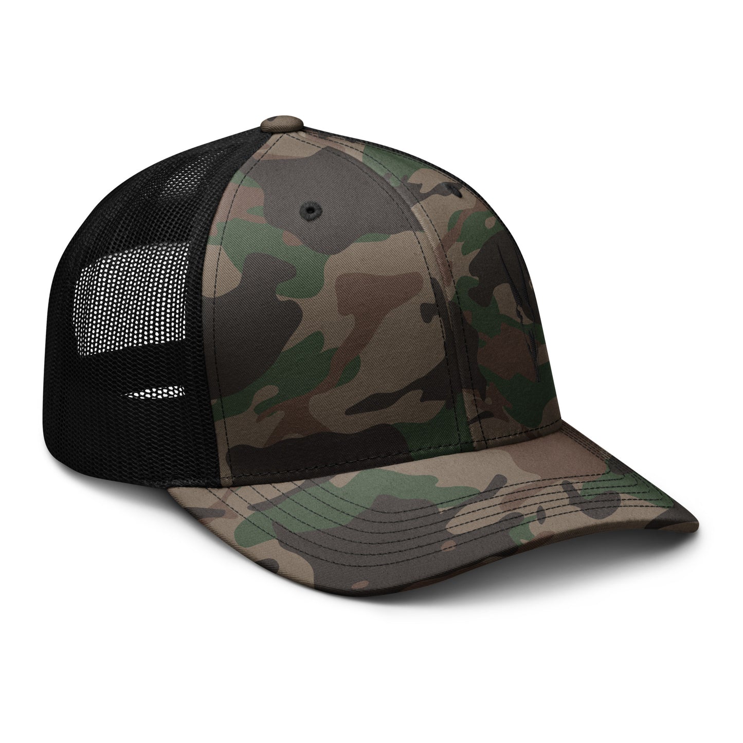 Goat Skull Camouflage trucker hat