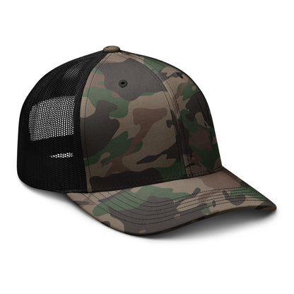 Goat Skull Camouflage trucker hat