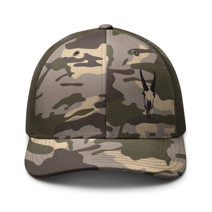 Goat Skull Camouflage trucker hat