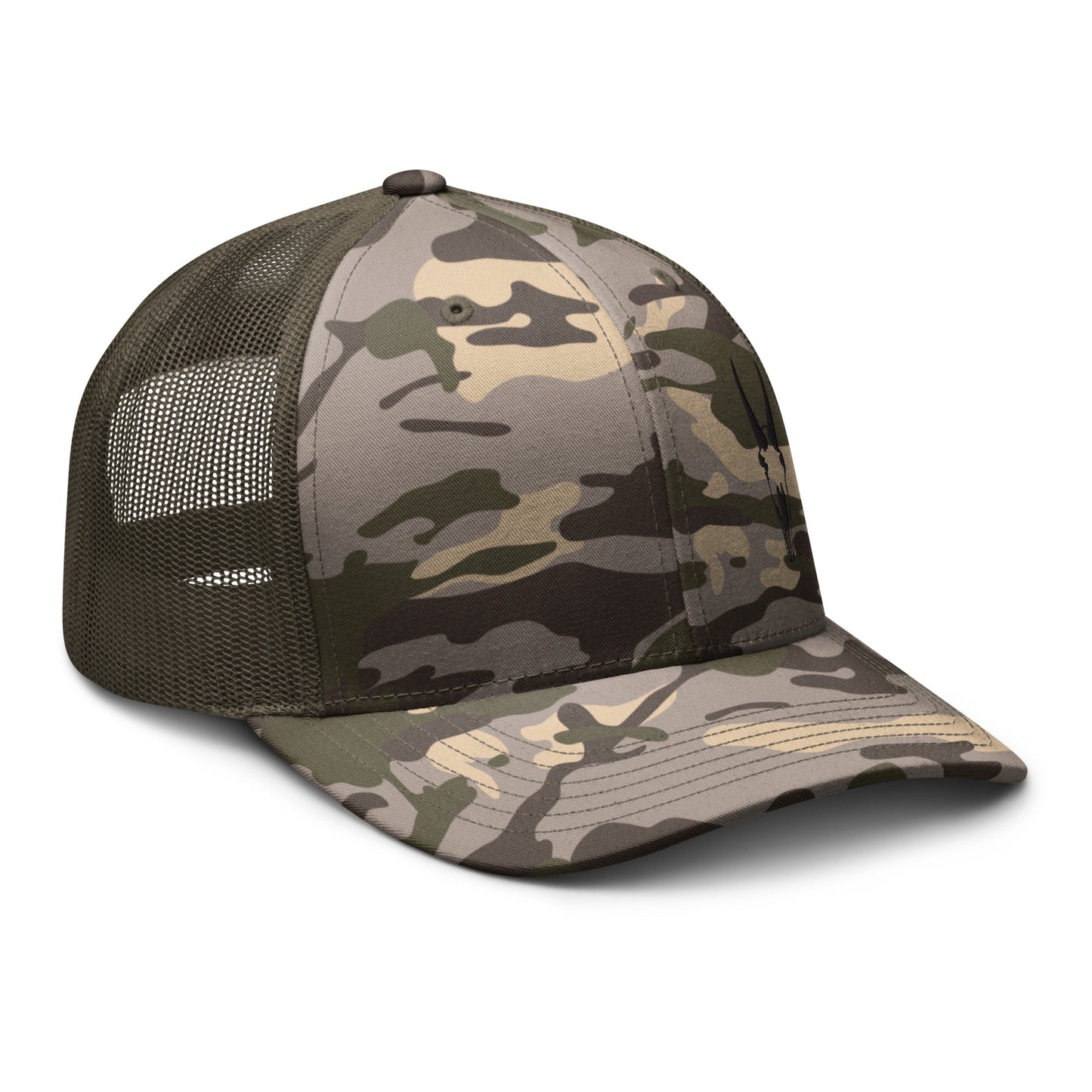 Goat Skull Camouflage trucker hat