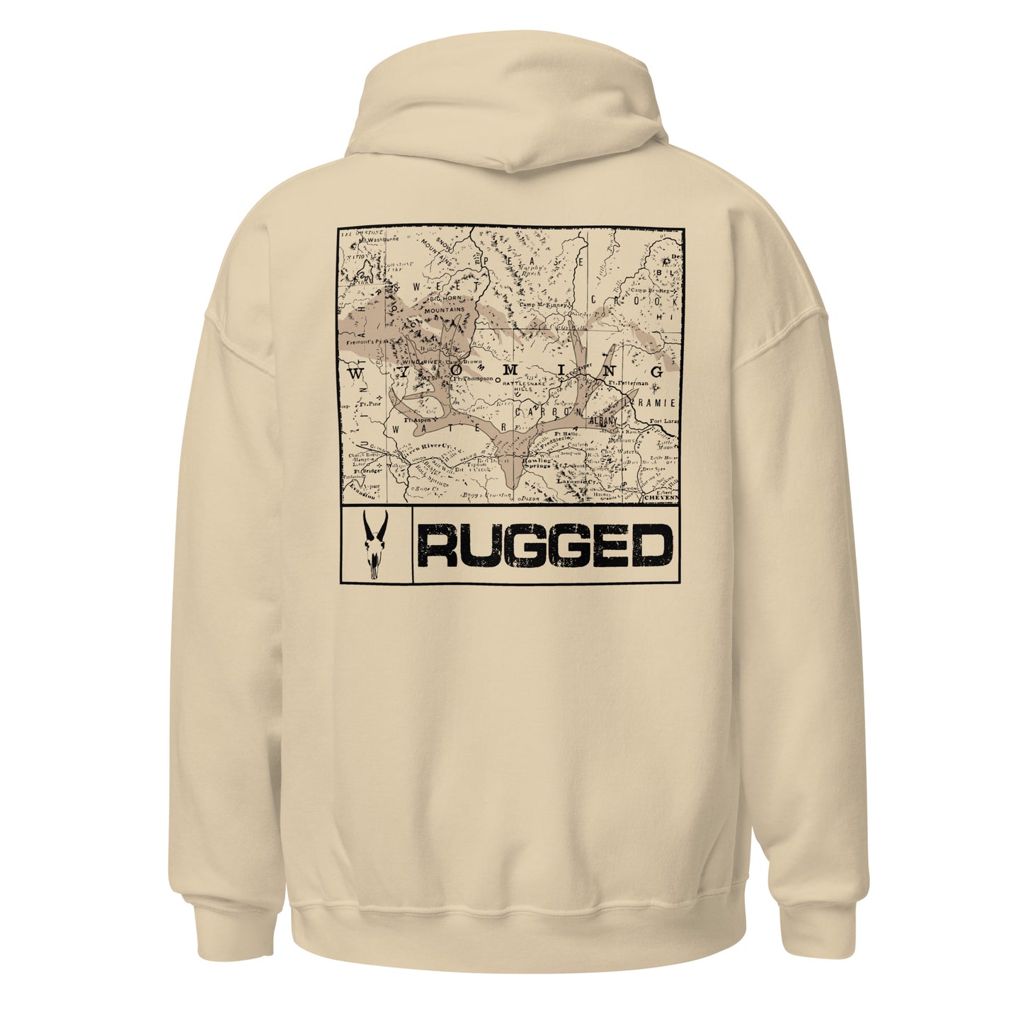 Wyoming Map Hoodie